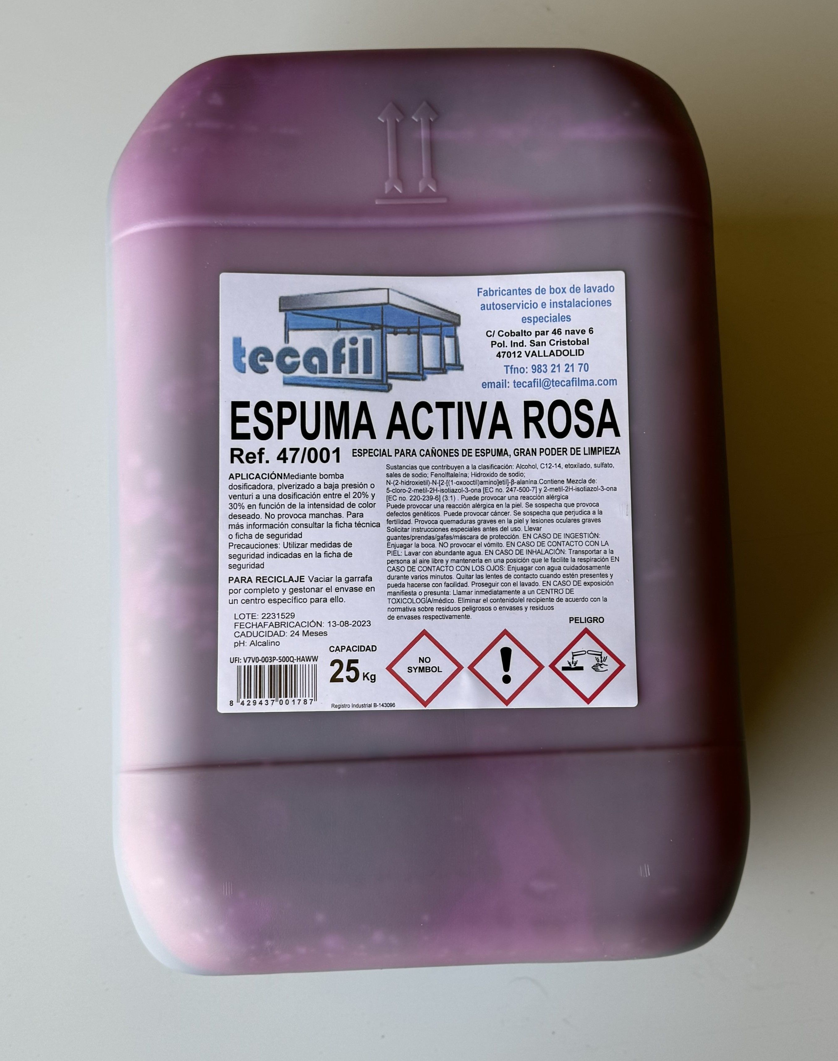 Comprar Espuma activa color rojo para lavado de carrocerías 25kg Online